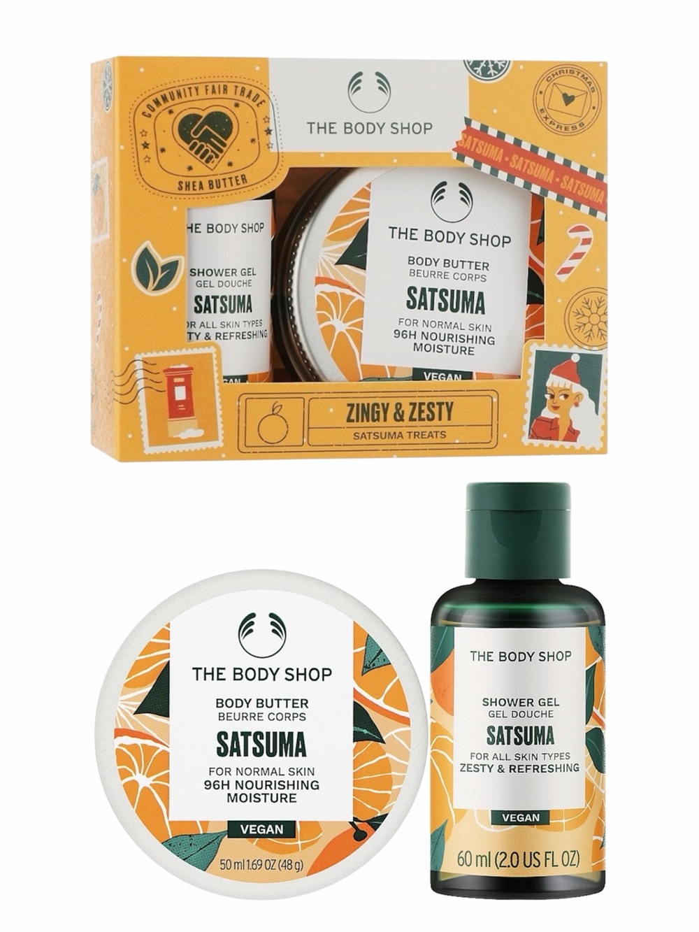 THE BODY SHOP ZINGY & ZESTY SATSUMA TREATS - BNIB